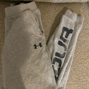 Under armor boys gray joggers
